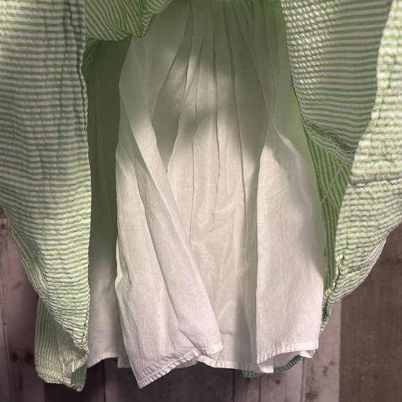 Polo Ralph Lauren Green & White Seersucker Spring Sleeveless Dress 4t - Picture 4 of 6